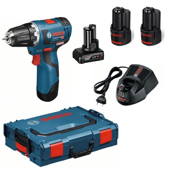 Bosch GSR 12V-20 2 x 2,5 Ah + 1x4,0 Ah - Akku Bohrschrauber