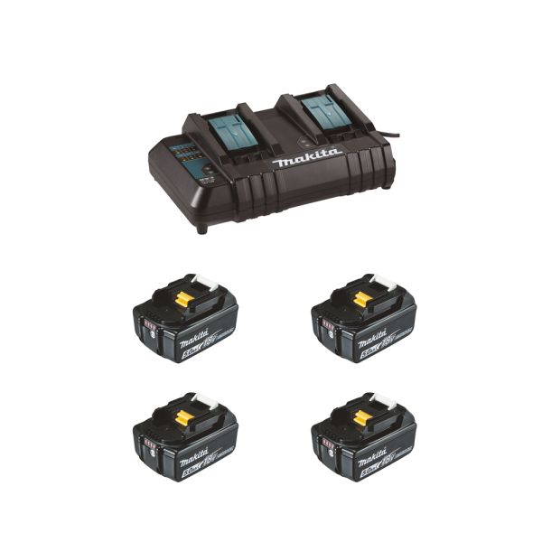 Makita Power-Source Kit SH450 4 x 5,0 Ah ( BL1850B ) + DC18SH Doppelladegerät