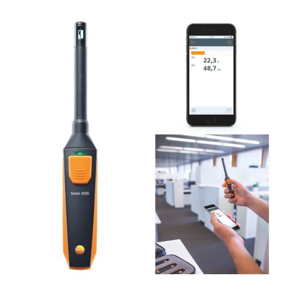 testo 605 i - Thermo-Hygrometer mit Smartphone-Bedienung