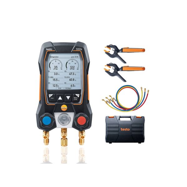 testo 550s Smart Set mit Füllschläuchen - Smarte digitale Monteurhilfe