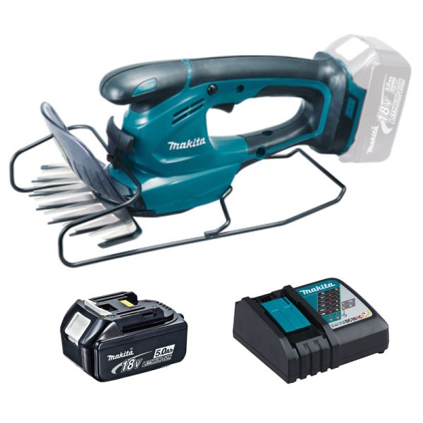 Makita DUM168RT 1 x 5,0Ah + Schnellladegerät - Akku Grasschere 18 V