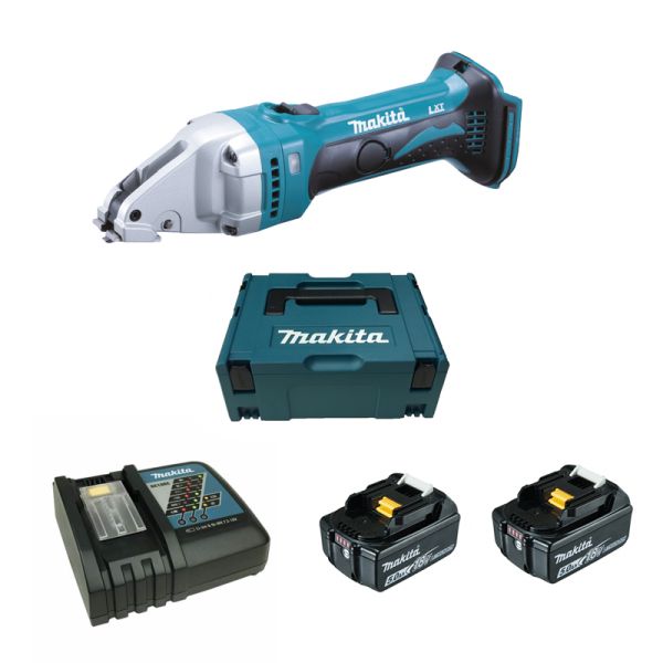 Makita DJS101RTJ 2 x 5,0 Ah im Makpac - Akku Blechschere Kurvenschere 18 V