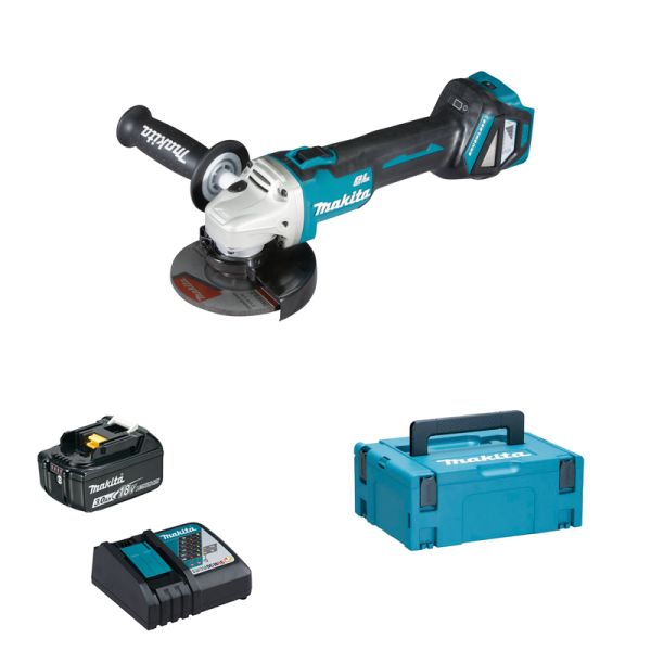 Makita DGA511RF1J 1 x 3,0 Ah - Akku Winkelschleifer 18 V 125 mm