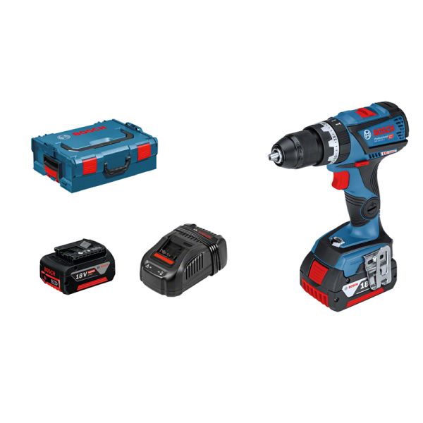 Bosch GSB 18V-60 C Professional 2 x 5,0 Ah inkl. L-Boxx - Akku Schlagbohrschrauber 18 V