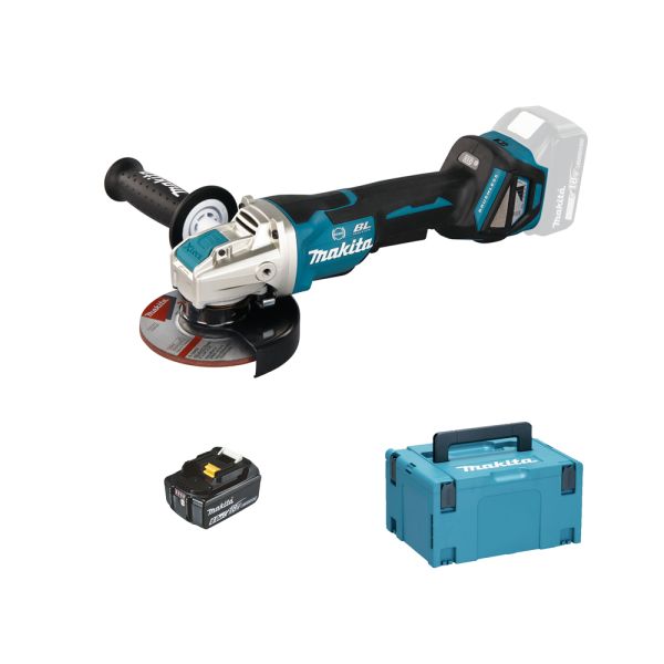 Makita DGA519G1J 1 x 6,0 Ah - Akku Winkelschleifer 18 V 125 mm