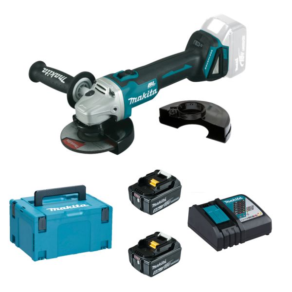 Makita DGA504RTJ 2 x 5,0 Ah - Akku Winkelschleifer 18 V