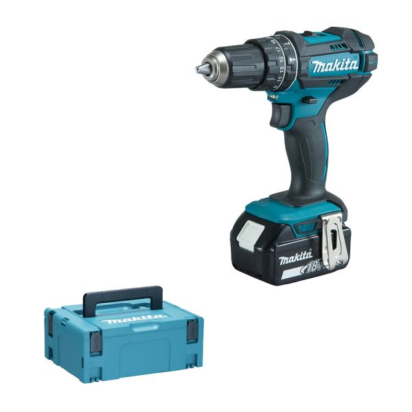 Makita DHP482F1J 1 x 3,0 Ah - Akku Schlagbohrschrauber 18 V / Ergänzungs Set ( ohne Ladegerät )