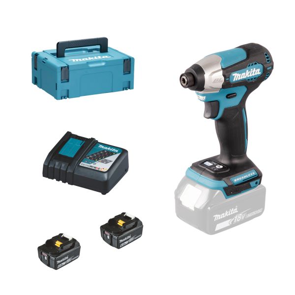 Makita DTD157RGJ 2 x 6,0 Ah – Akku Schlagschrauber 18 V