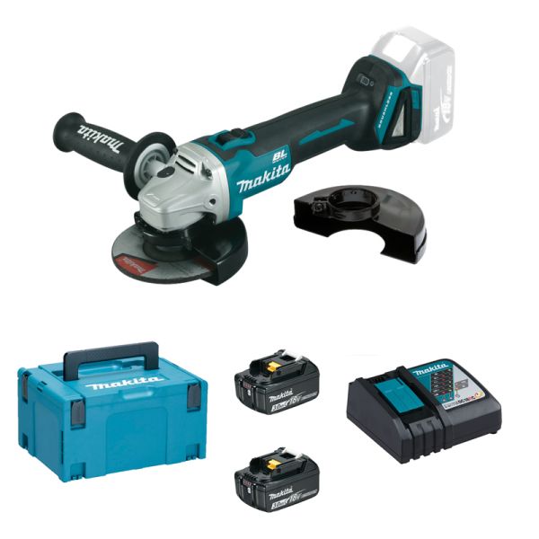 Makita DGA504RFJ 2 x 3,0 Ah - Akku Winkelschleifer 18 V