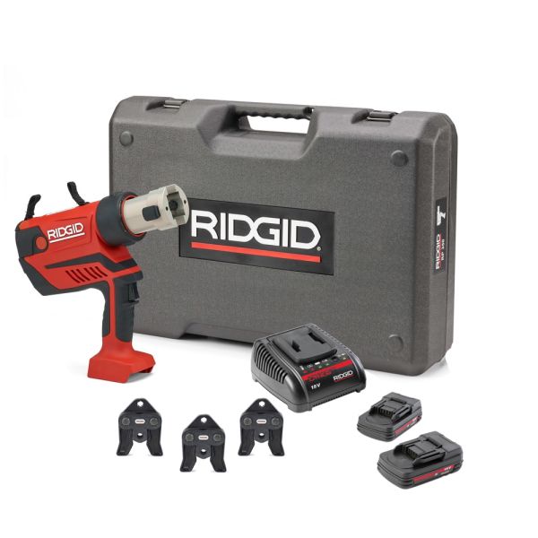 RIDGID RP 350-B Set 2 x Akku 2,0 Ah im Koffer inkl. V15/22/28 mm - Akku Radialpresse / Presswerkzeug