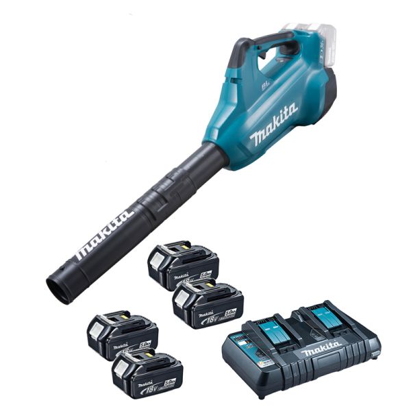 Makita DUB362PT4 4 x 5,0 Ah / DC18RD - Akku Gebläse 2 x 18 V