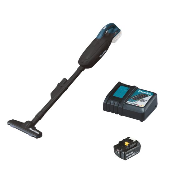 Makita DCL182RT1B Schwarz 5,0 Ah + Ladegerät - Akku Staubsauger 18V