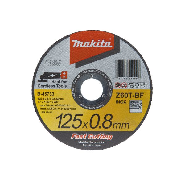 Makita 125 x 0,8 mm Inox / Metall B-45733 - Trennscheibe 10 Stck.