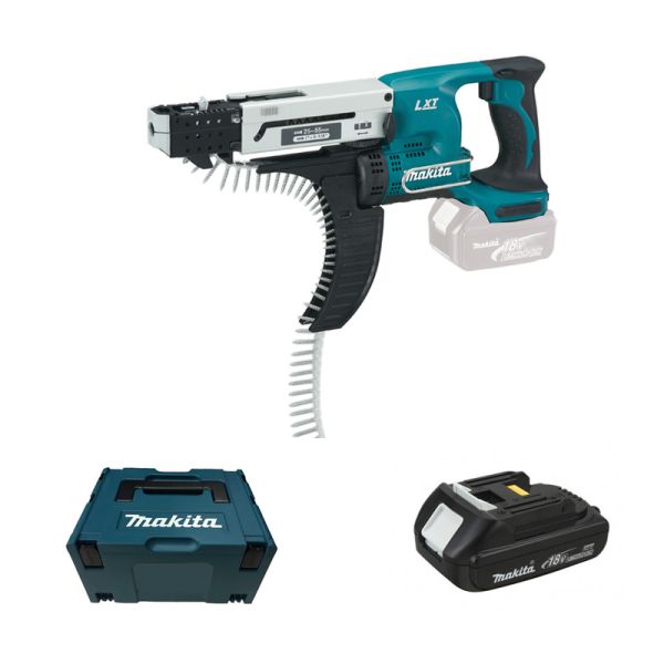 Makita DFR550Y1J 1 x 2,0 Ah - Akku Magazinschrauber 18 V