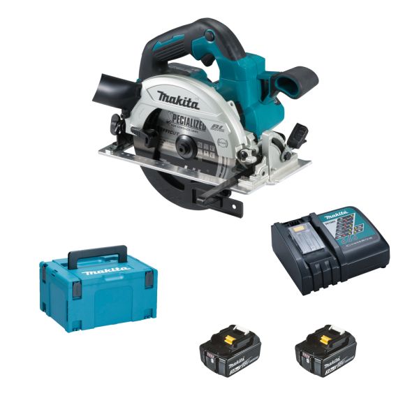 Makita DHS660RFJ 2 x 3,0 Ah - Akku Handkreissäge 18 V / 57 mm