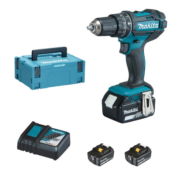 Makita DHP482RF3J 3 x 3,0 Ah - Akku Schlagbohrschrauber 18 V