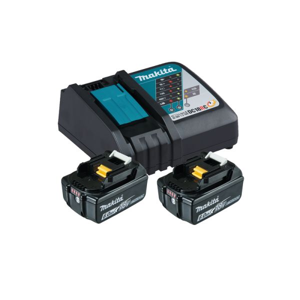 Makita Power-Source Kit 18V 6,0 Ah 199480-6 ( 2 x 6,0 Ah BL1860B + DC18RC )