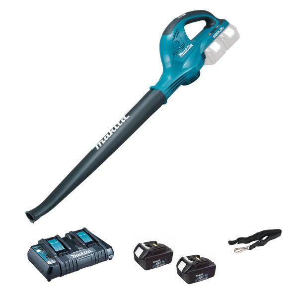 Makita DUB361PF2 2 x 3,0 Ah + Doppel-Schnellladegerät - Akku Gebläse 2 x 18 V