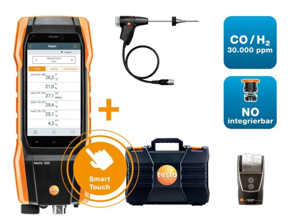 testo 300 Profi Set inkl. BT® Connector - Abgasmessgerät 0564 3004 05
