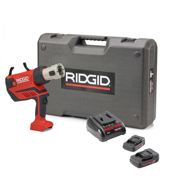 RIDGID RP 350-B Set 2 x Akku 2,0 Ah im Koffer ohne Pressbacken - Akku Radialpresse / Presswerkzeug