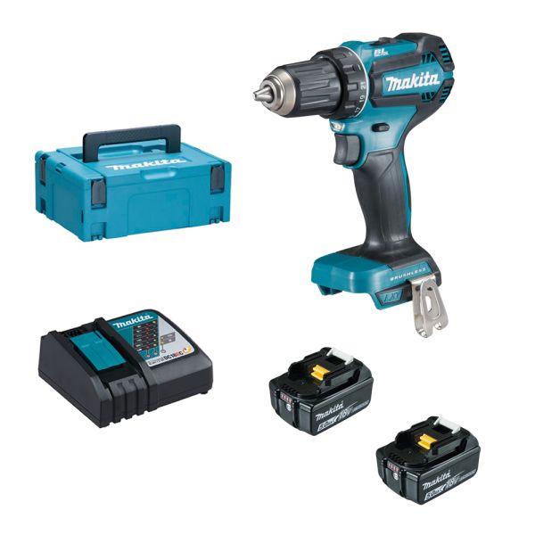 Makita DDF485RTJ 2 x 5,0Ah + Schnellladegerät - Akku Bohrschrauber 18 V