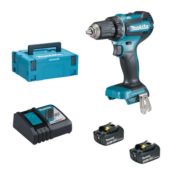 Makita DDF485 RFJ 2 x 3,0Ah + Schnellladegerät - Akku Bohrschrauber 18 V