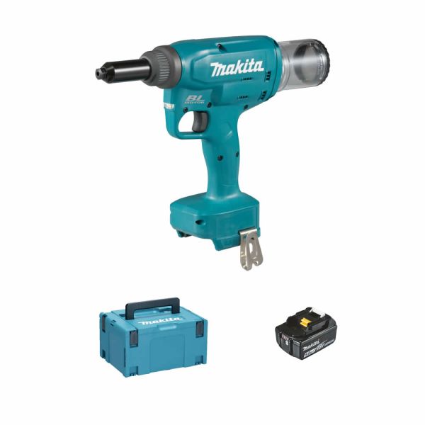 Makita DRV250T1J 1 x 5,0 Ah ohne Ladegerät - Akku Blindnietsetzgerät 18V