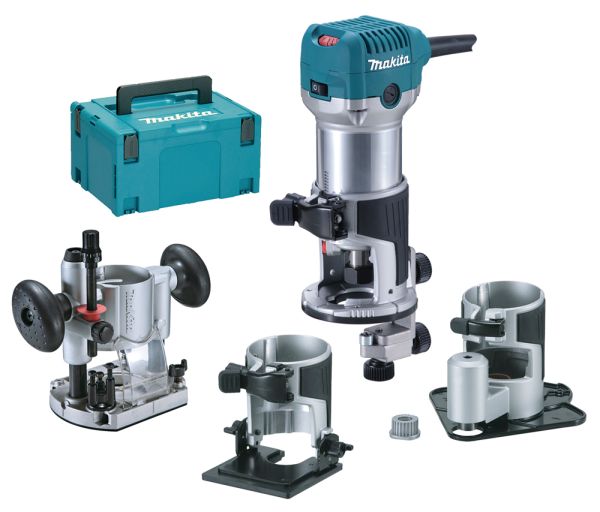 Makita RT0700CX3J - Oberfräse + Trimmer