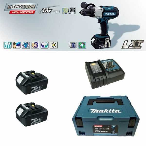 Makita DDF451RFJ 2 x 3,0 Ah - Akku Bohrschrauber 18 V