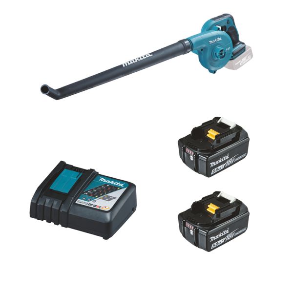 Makita DUB183RT2 2 x 5,0 Ah + DC18RC - Akku Gebläse 18 V