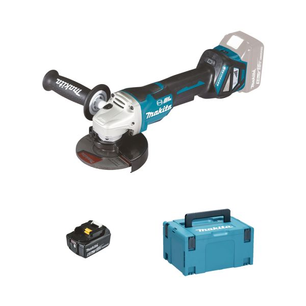 Makita DGA517G1J 1 x 6,0Ah ohne Ladegerät - Akku Winkelschleifer 18 V 125 mm