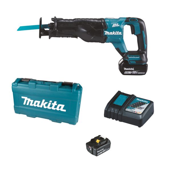 Makita DJR187RTE 2 x 5,0 Ah + Ladegerät im Koffer - Akku Reciprosäge 18 V