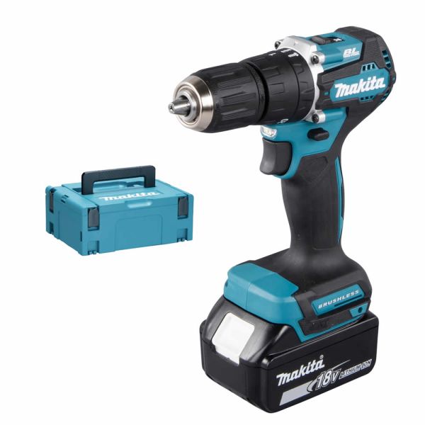 Makita DHP487TJ 1 1 x 5,0 Ah ohne Ladegerät - Akku Schlagbohrschrauber 18 V