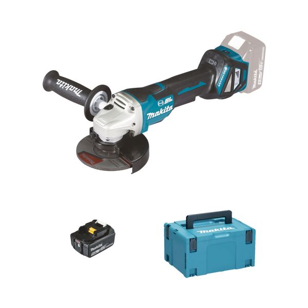 Makita DGA517T1J 1 x 5,0Ah ohne Ladegerät - Akku Winkelschleifer 18 V 125 mm