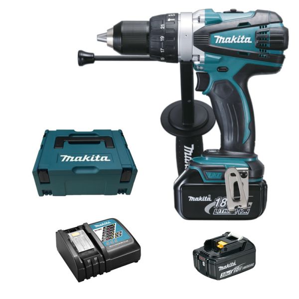 Makita DHP458RFJ 2 x 3.0 Ah - Akku Schlagbohrschrauber 18 V