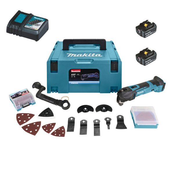 Makita DTM51RTJX2 inkl. 39 tlg. Zubehör 2 x 5,0 Ah - Akku Multifunktionswerkzeug 18 V