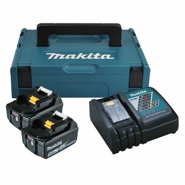 Makita Power-Source Kit 18V 5,0 Ah 197624-2 ( 2 x 5,0 Ah + DC18RC Schnellladegerät )