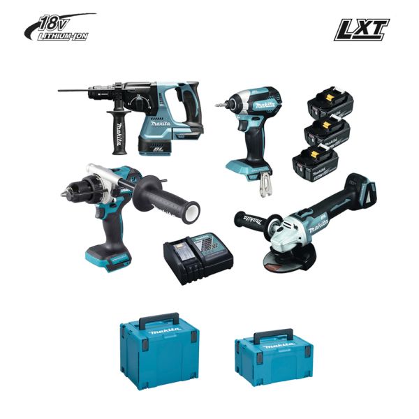 Makita Kit 4159 18V ( DGA506 DHR243 DHP486 DTD153 )