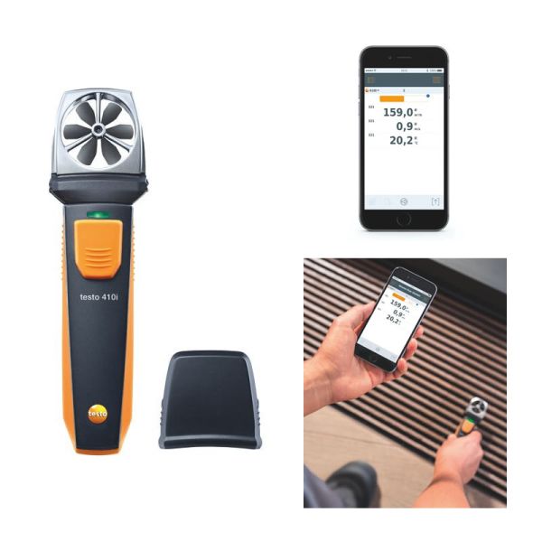 testo 410 i - Flügelrad-Anemometer mit Smartphone-Bedienung