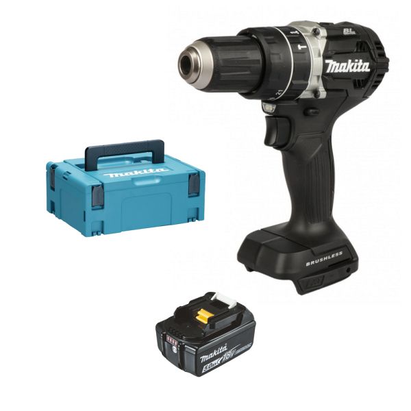 Makita DHP484T1JB 1 x 5,0 Ah / Makpac Black Edition - Akku Schlagbohrschrauber 18 V