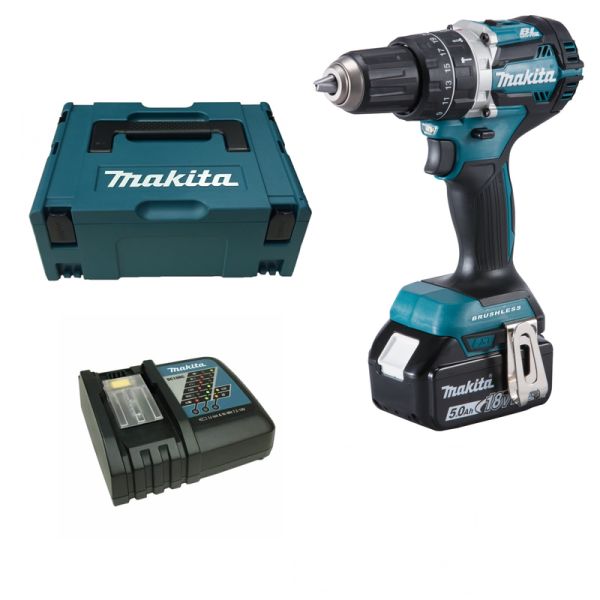 Makita DHP484 RT1J 1 x 5,0 Ah - Akku Schlagbohrschrauber 18 V