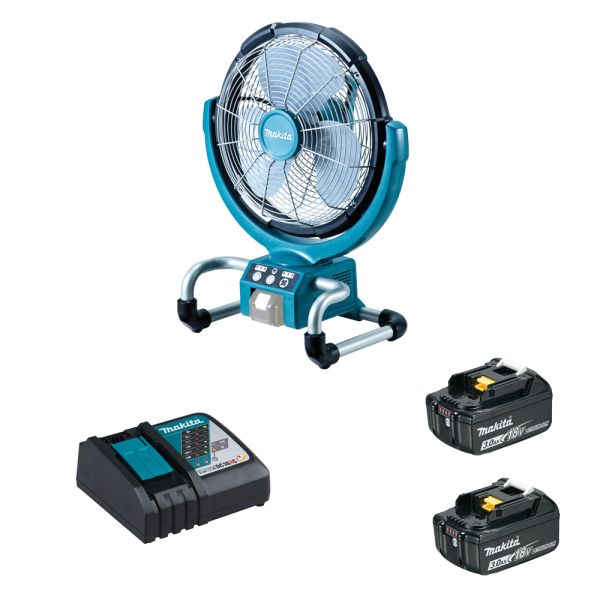 Makita DCF300 RF2 2x 3,0 Ah + Ladegerät - Akku Lüfter - Ventilator