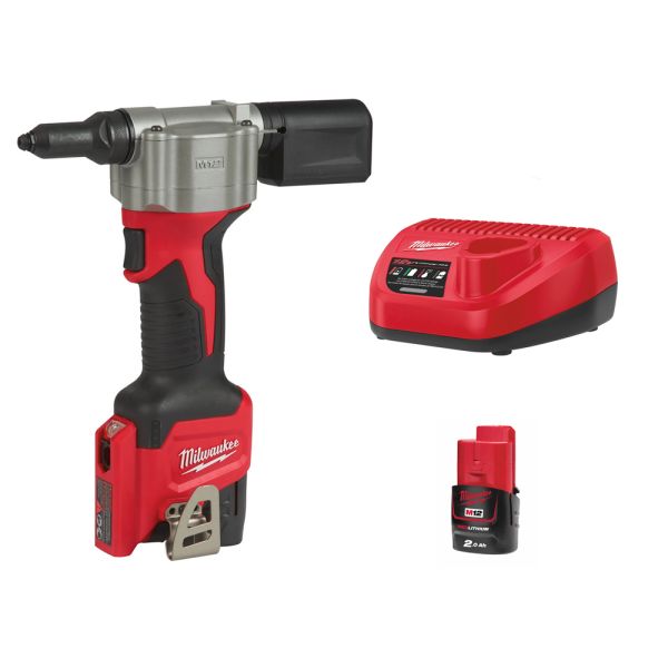Milwaukee M12 BPRT-201 1 x 2,0Ah im Karton - M12™ Akku Blindnietgerät