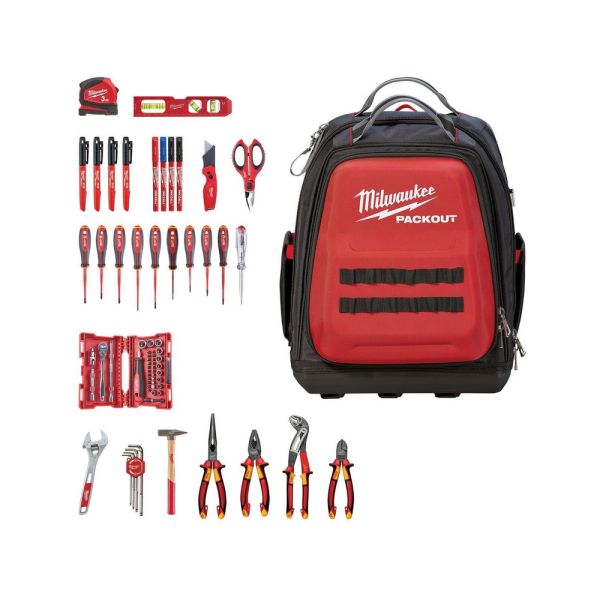 Milwaukee PACKOUT™ Elektriker Rucksack 76-teilig #4932498407