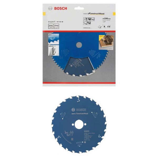 Bosch Kreissägeblatt 190 x 30 mm WZ 24 - Expert for Construct Wood