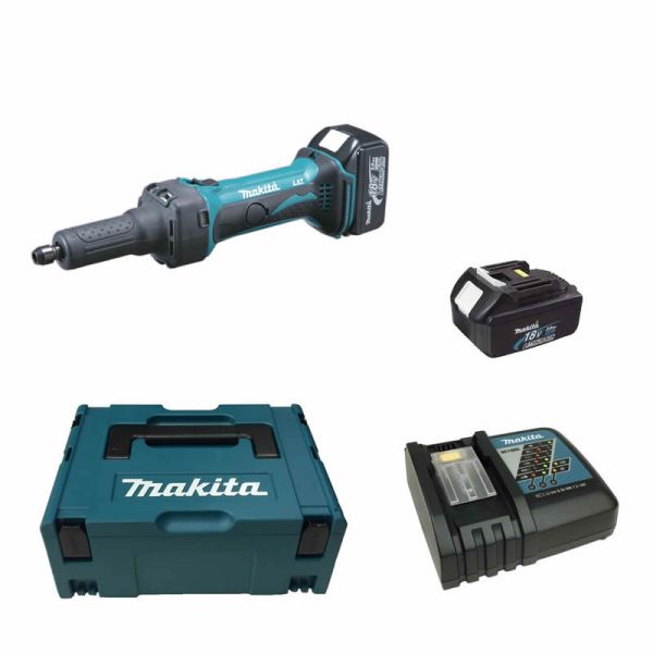 Makita DGD800RFJ 2 x 3,0 Ah - Akku Geradschleifer 18 V