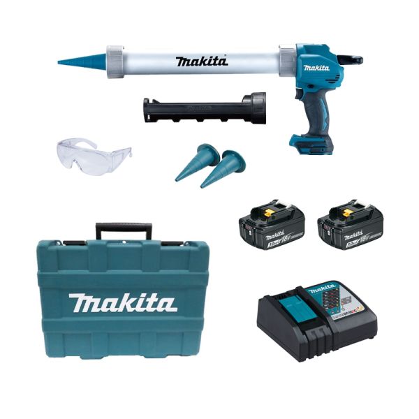 Makita DCG180RFEX 2 x 3,0 Ah + Kartuschenhalter 310 ml u. 600 ml - Akku-Kartuschenpistole