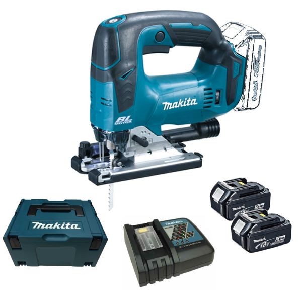 Makita DJV182RTJ 2 x 5,0 Ah - Akku Pendelhubstichsäge 18 V