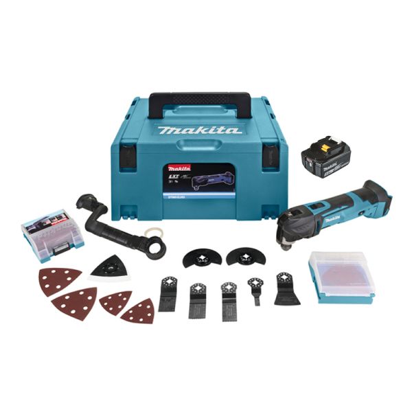 Makita DTM51T1JX2 1 x 5,0 Ah inkl. 39 tlg. Zubehör - Akku Multifunktionswerkzeug 18 V