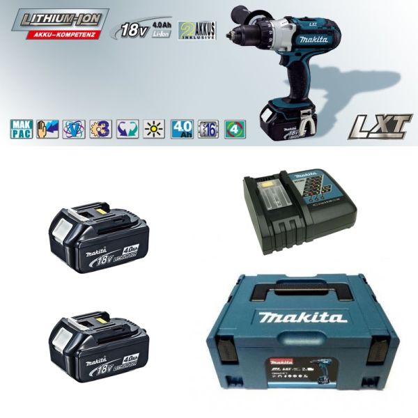 Makita DDF451RMJ 2 x 4,0 Ah - Akku Bohrschrauber 18 V